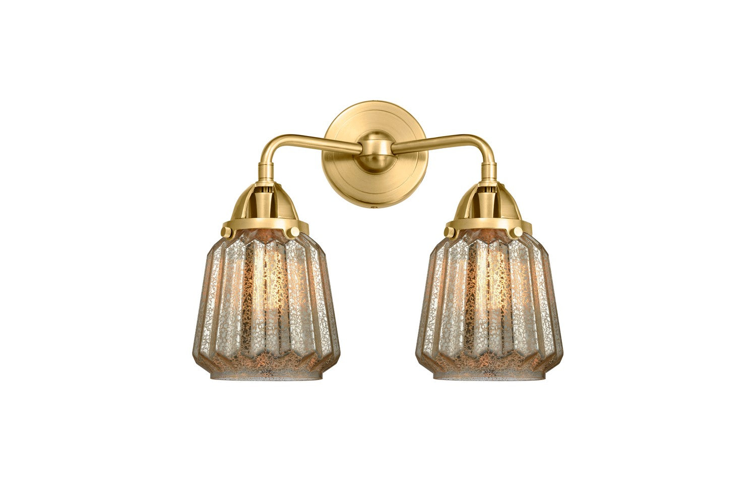 Innovations - 288-2W-SG-G146 - Two Light Bath Vanity - Nouveau 2 - Satin Gold