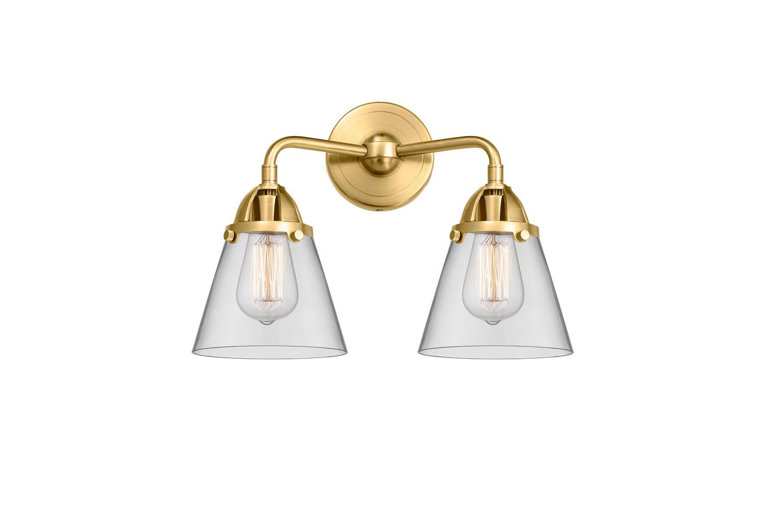 Innovations - 288-2W-SG-G62 - Two Light Bath Vanity - Nouveau 2 - Satin Gold