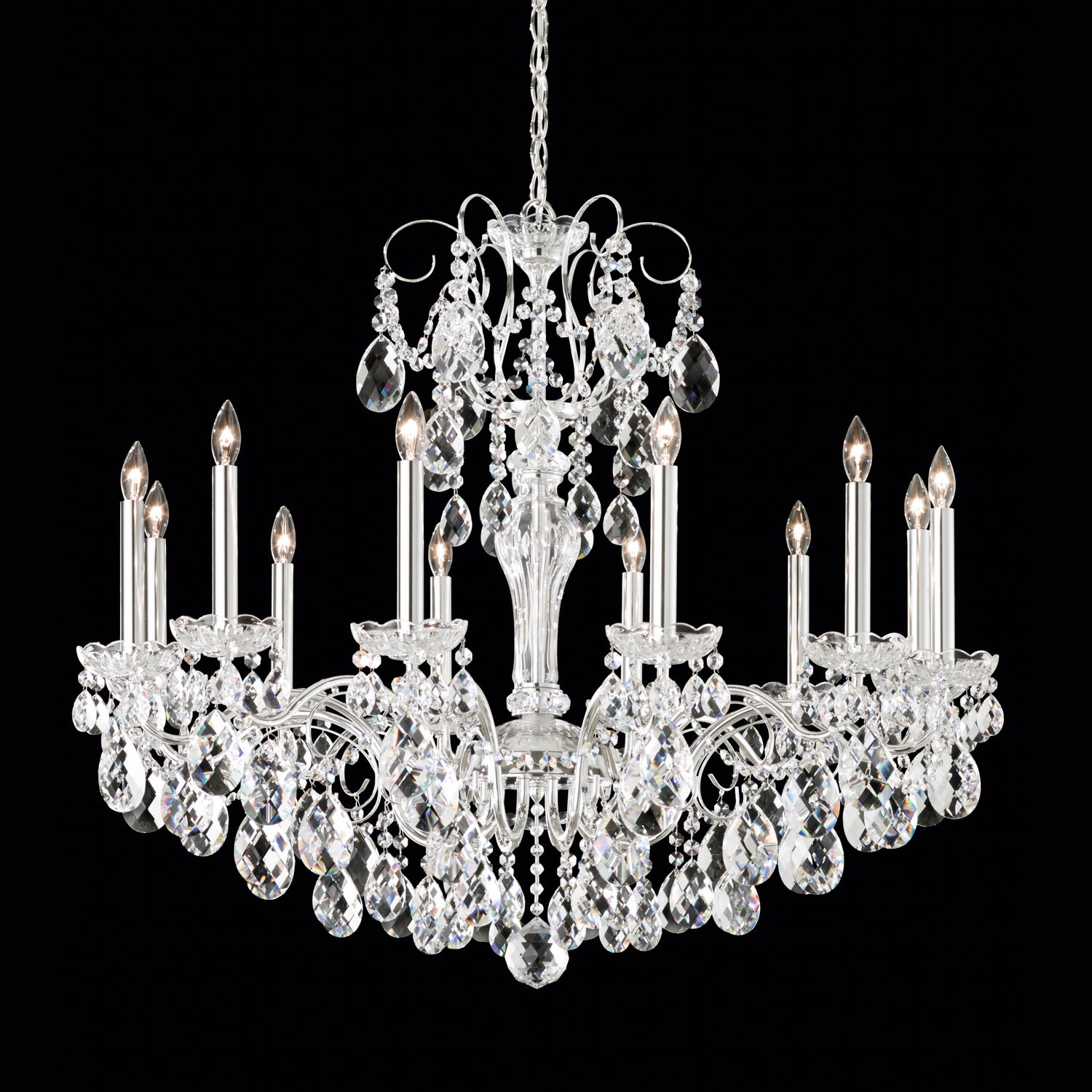 Schonbek - ST1849N-48H - 12 Light Chandelier - Sonatina - Antique Silver