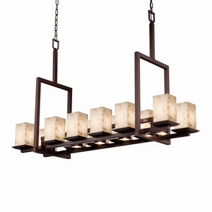 Justice Designs - ALR-8619-15-DBRZ - 17 Light Chandelier - Alabaster Rocks - Dark Bronze