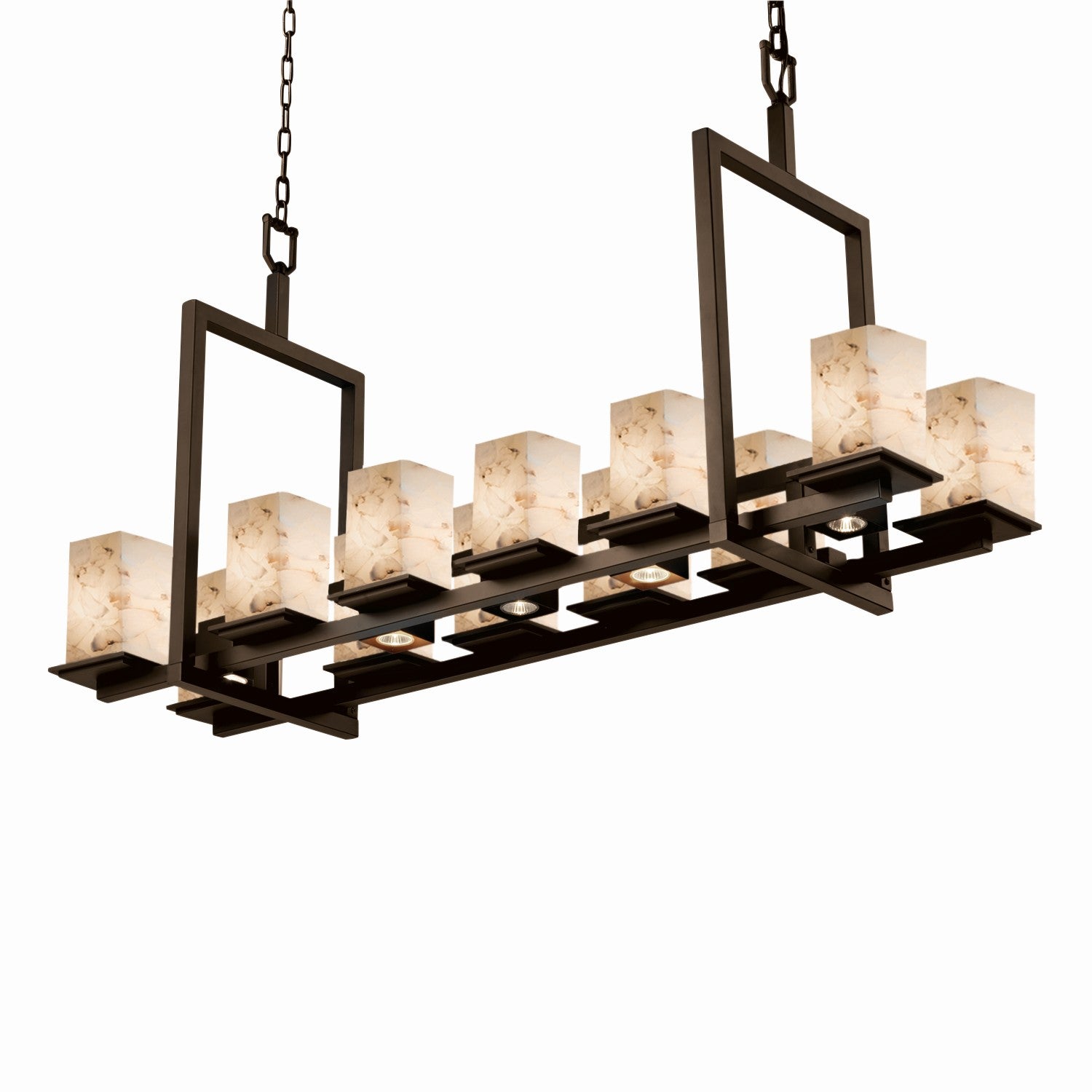 Justice Designs - ALR-8620-15-DBRZ - 17 Light Chandelier - Alabaster Rocks - Dark Bronze