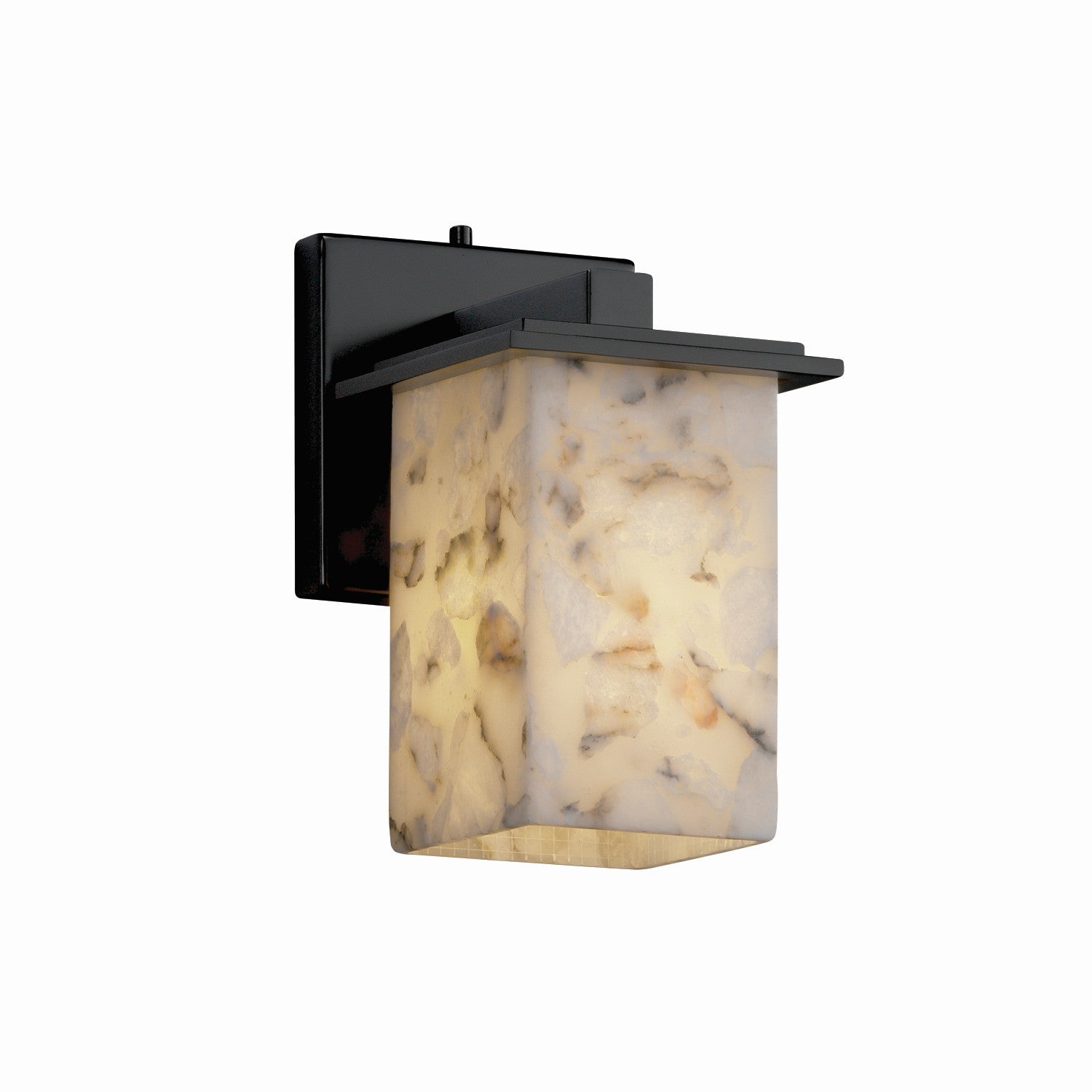 Justice Designs - ALR-8671-15-MBLK-LED1-700 - LED Wall Sconce - Alabaster Rocks - Matte Black