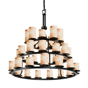 Justice Designs - ALR-8712-10-DBRZ - 36 Light Chandelier - Alabaster Rocks - Dark Bronze