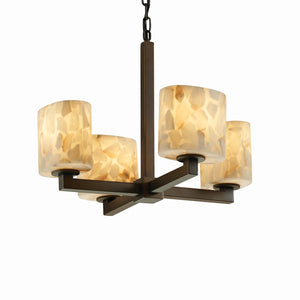 Justice Designs - ALR-8829-30-DBRZ-LED4-2800 - LED Chandelier - Alabaster Rocks - Dark Bronze