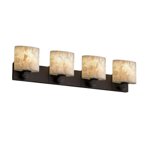 Justice Designs - ALR-8924-30-DBRZ - Four Light Bath Bar - Alabaster Rocks - Dark Bronze