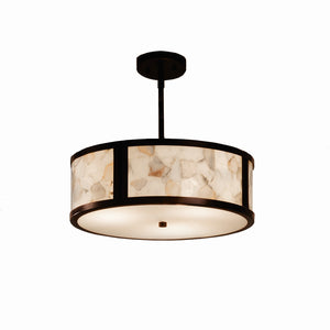 Justice Designs - ALR-9541-DBRZ - Three Light Pendant - Alabaster Rocks - Dark Bronze