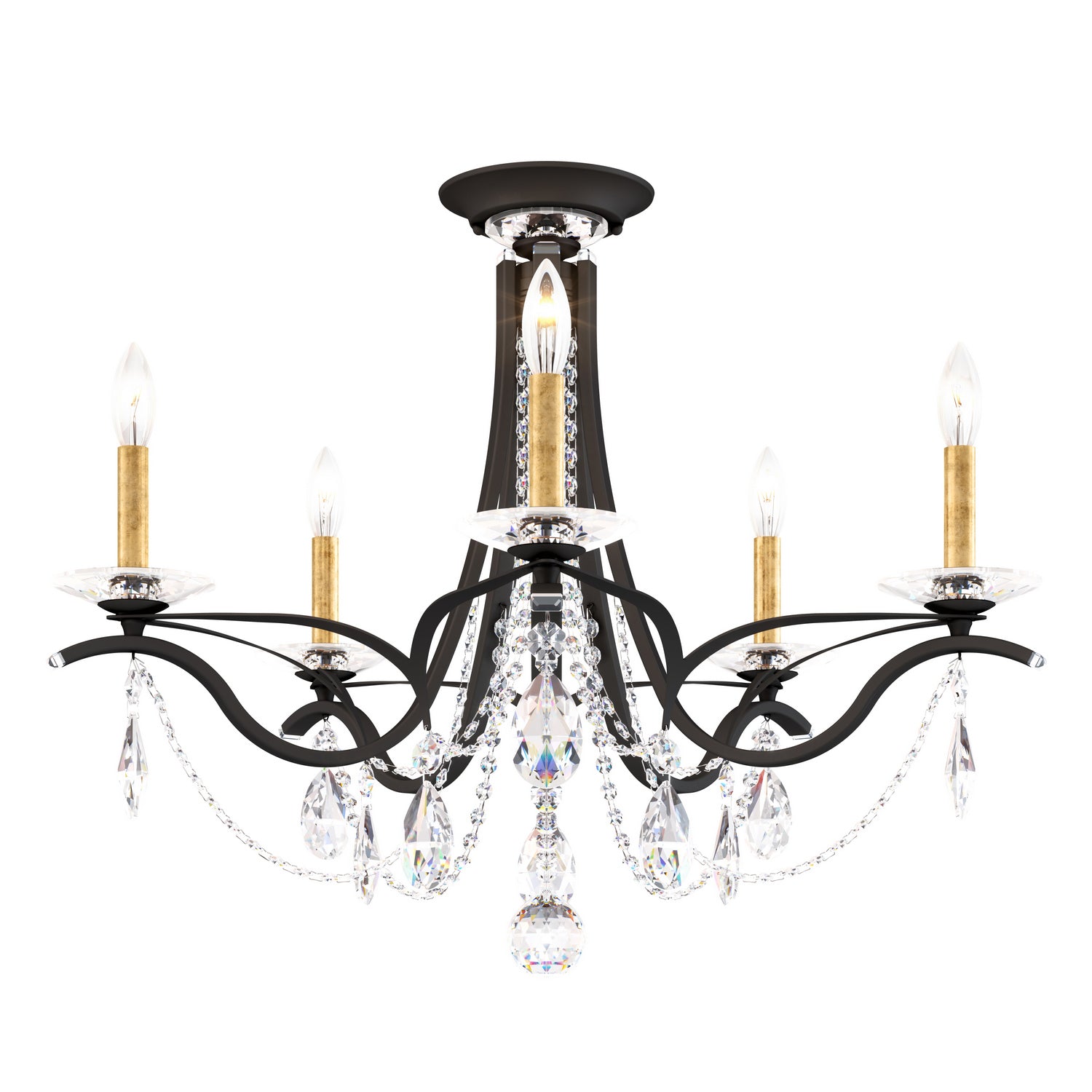 Schonbek - VA8312N-51R - Five Light Semi-Flush Mount - Vesca - Black