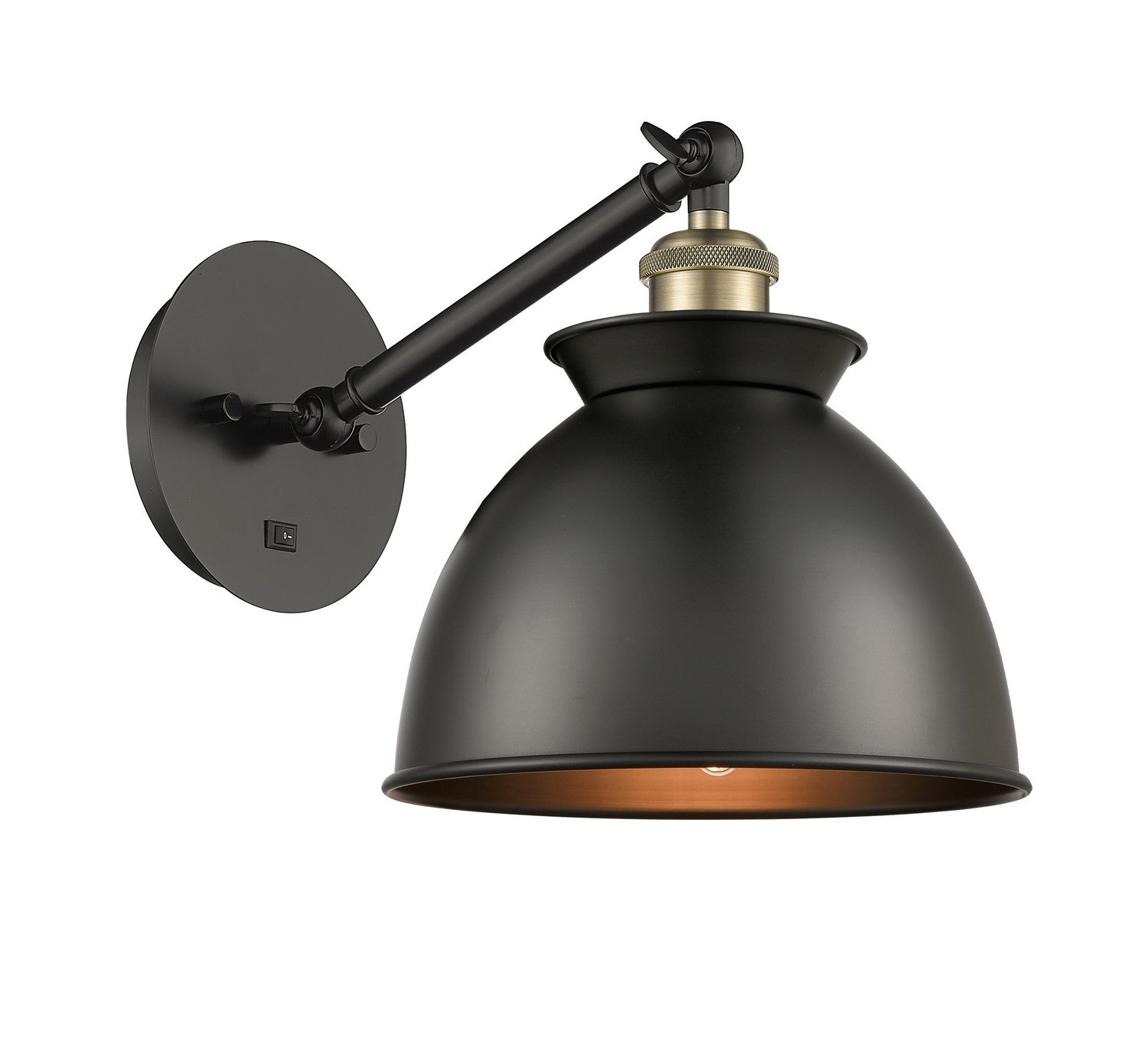 Innovations - 317-1W-BAB-M14-BK - One Light Wall Sconce - Ballston - Black Antique Brass