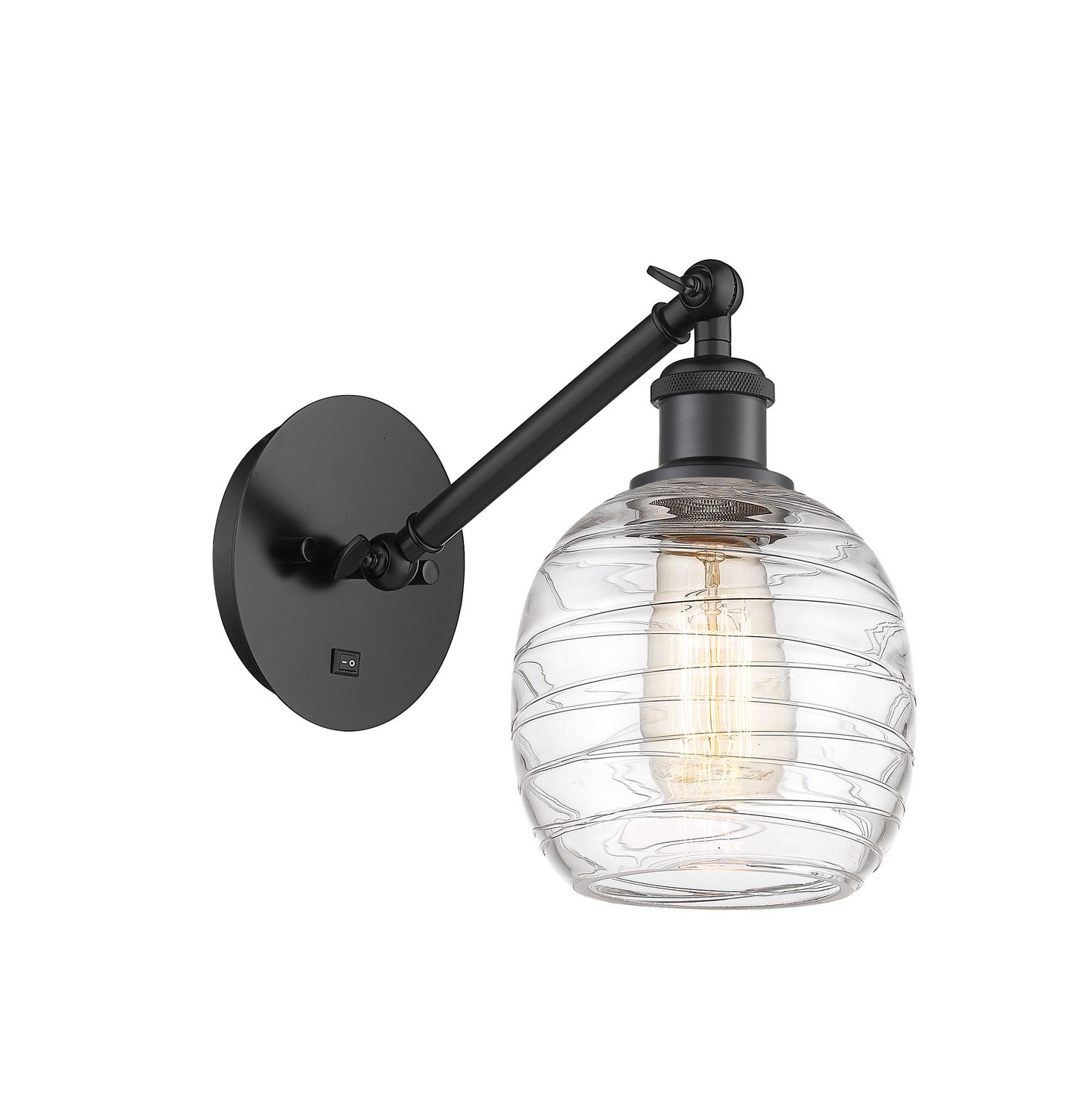 Innovations - 317-1W-BK-G1013 - One Light Wall Sconce - Ballston - Matte Black