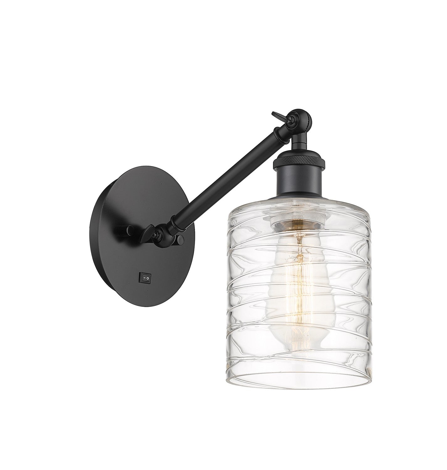 Innovations - 317-1W-BK-G1113 - One Light Wall Sconce - Ballston - Matte Black