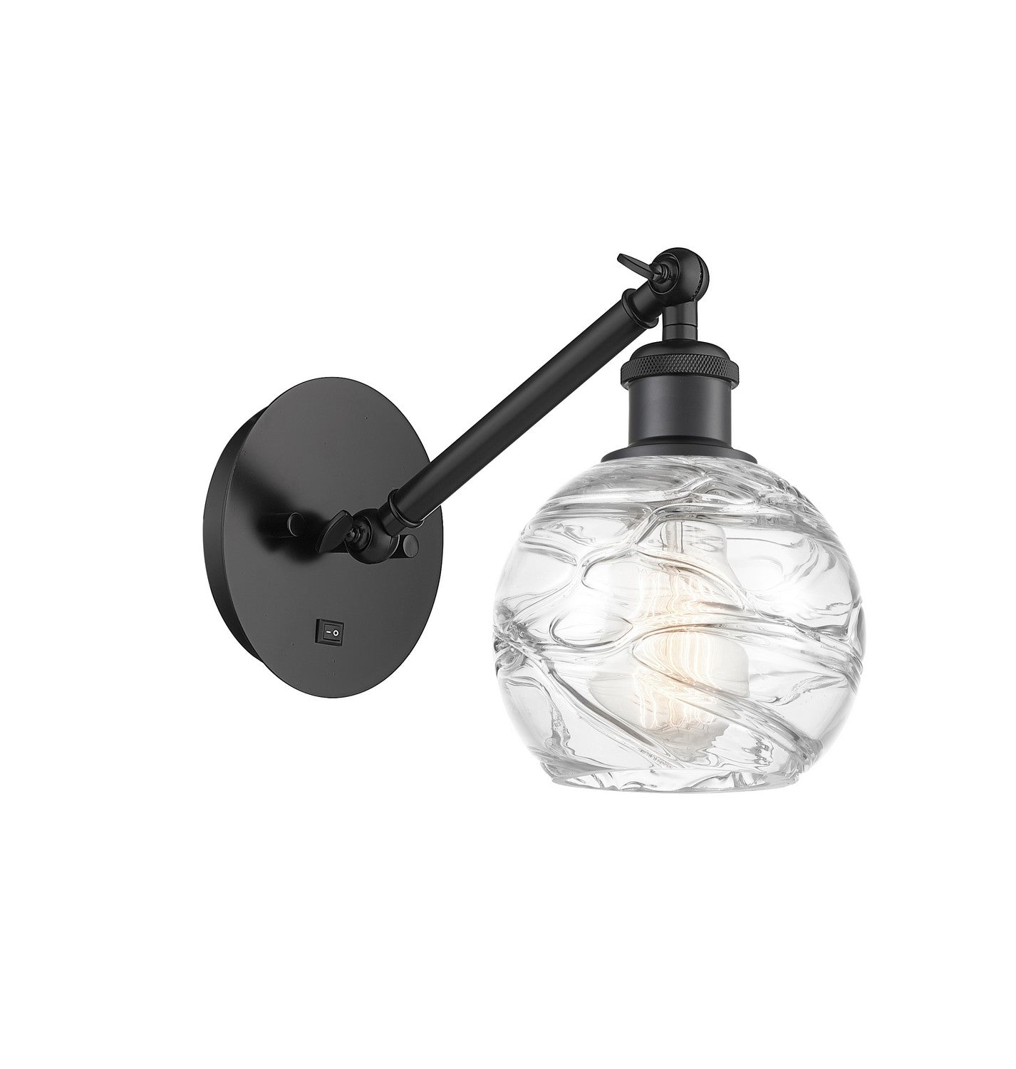 Innovations - 317-1W-BK-G1213-6 - One Light Wall Sconce - Ballston - Matte Black