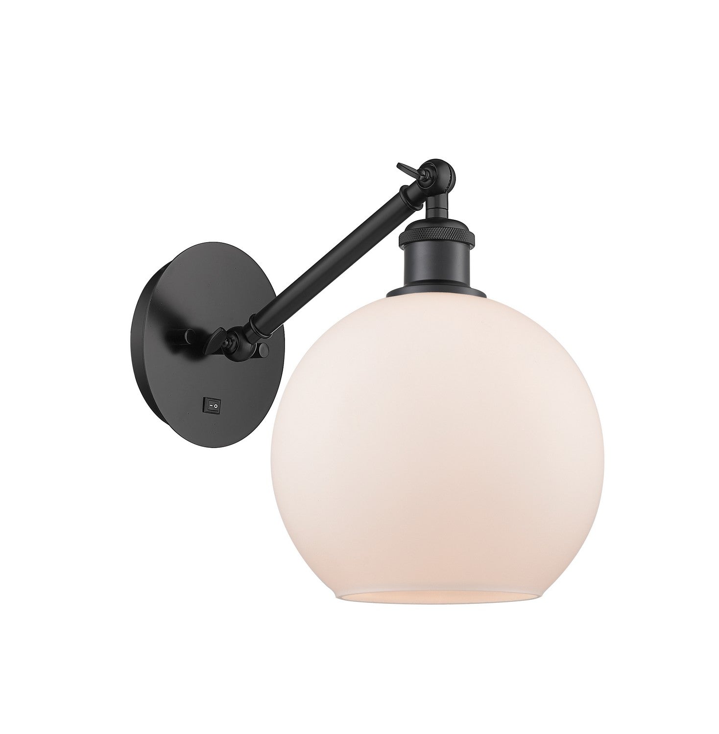 Innovations - 317-1W-BK-G121-8 - One Light Wall Sconce - Ballston - Matte Black