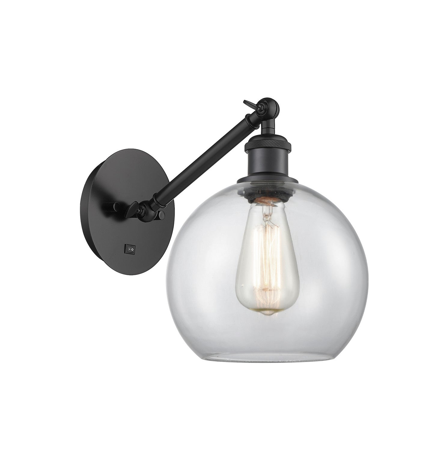 Innovations - 317-1W-BK-G122-8 - One Light Wall Sconce - Ballston - Matte Black