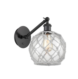 Innovations - 317-1W-BK-G122-8RW - One Light Wall Sconce - Ballston - Matte Black