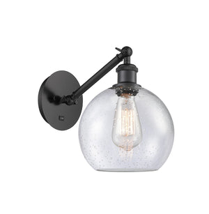 Innovations - 317-1W-BK-G124-8 - One Light Wall Sconce - Ballston - Matte Black