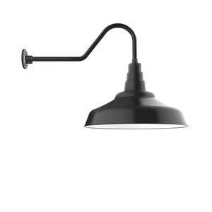 Montclair Light Works - GNC187-41 - One Light Gooseneck Wall Light - Warehouse - Black