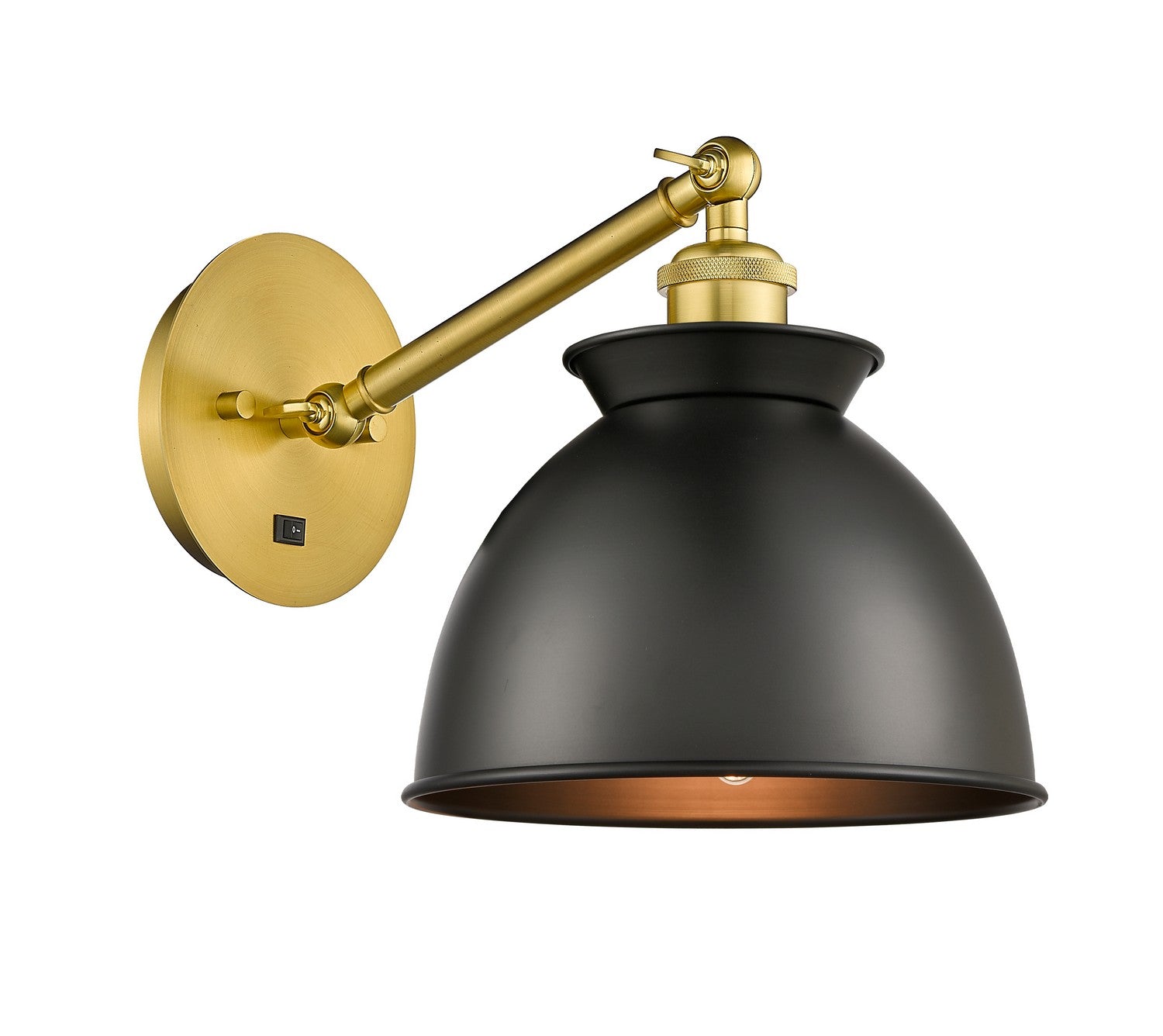 Innovations - 317-1W-SG-M14-BK - One Light Wall Sconce - Ballston - Satin Gold