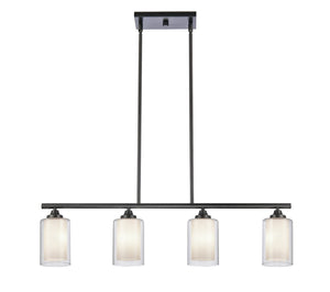 Innovations - 342-4I-BK-CLW - Four Light Island Pendant - Auralume - Matte Black