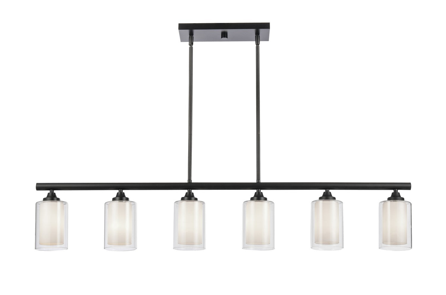 Innovations - 342-6I-BK-CLW-LED - LED Island Pendant - Auralume - Matte Black