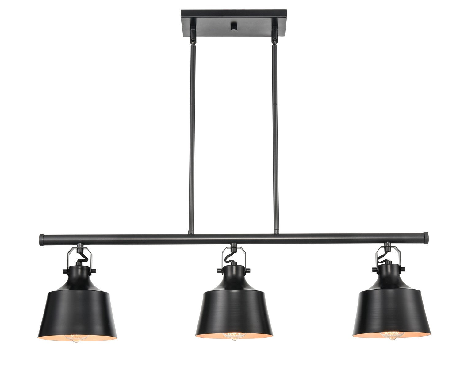 Innovations - 370-3I-BK-M - Three Light Island Pendant - Auralume - Matte Black