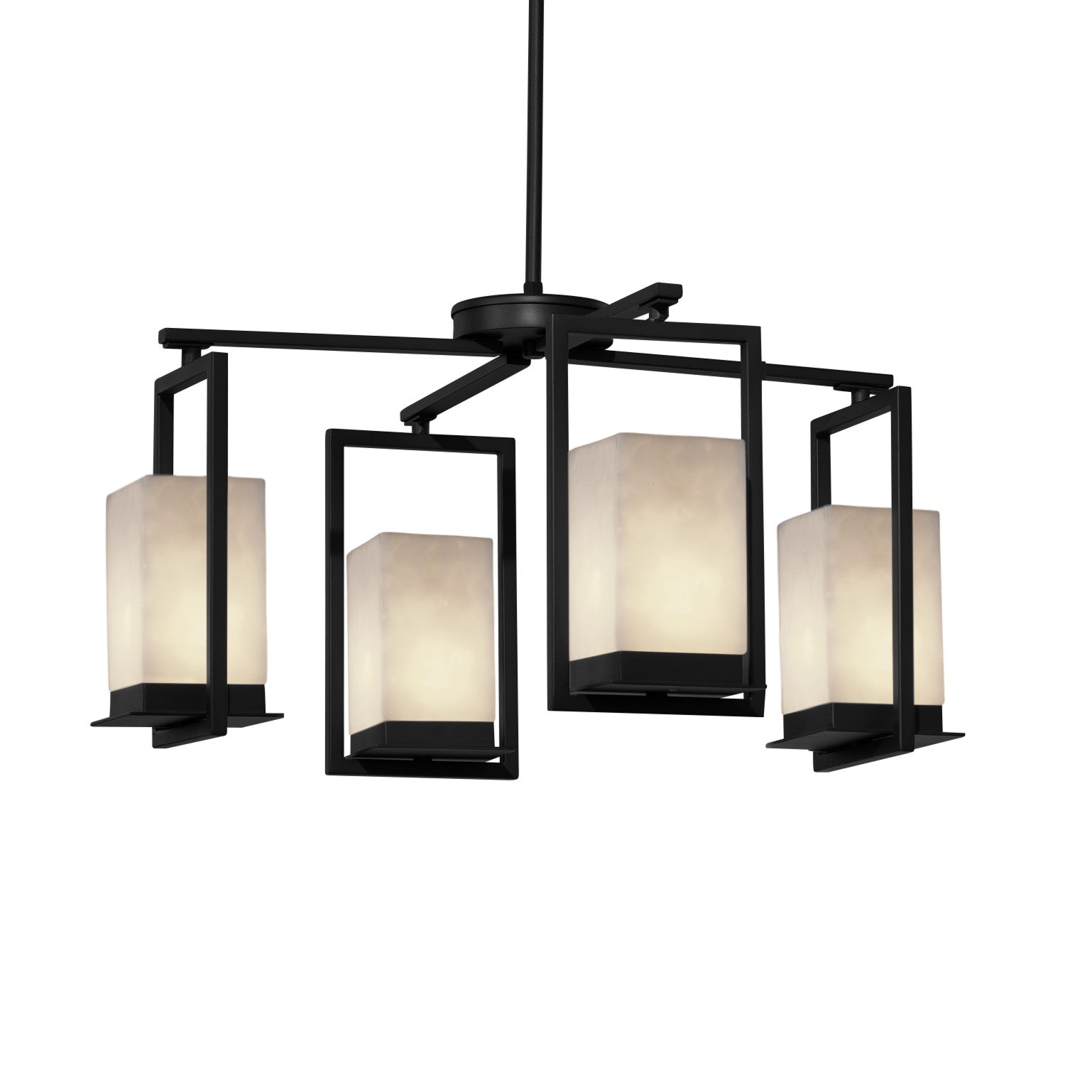 Justice Designs - CLD-7510W-MBLK - LED Outdoor Chandelier - Clouds - Matte Black