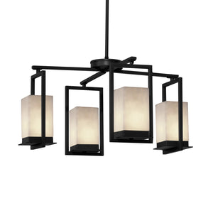 Justice Designs - CLD-7510W-MBLK - LED Outdoor Chandelier - Clouds - Matte Black