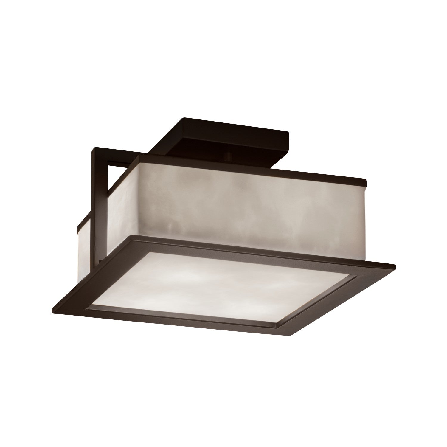 Justice Designs - CLD-7517W-DBRZ - LED Outdoor Flush Mount - Clouds - Dark Bronze