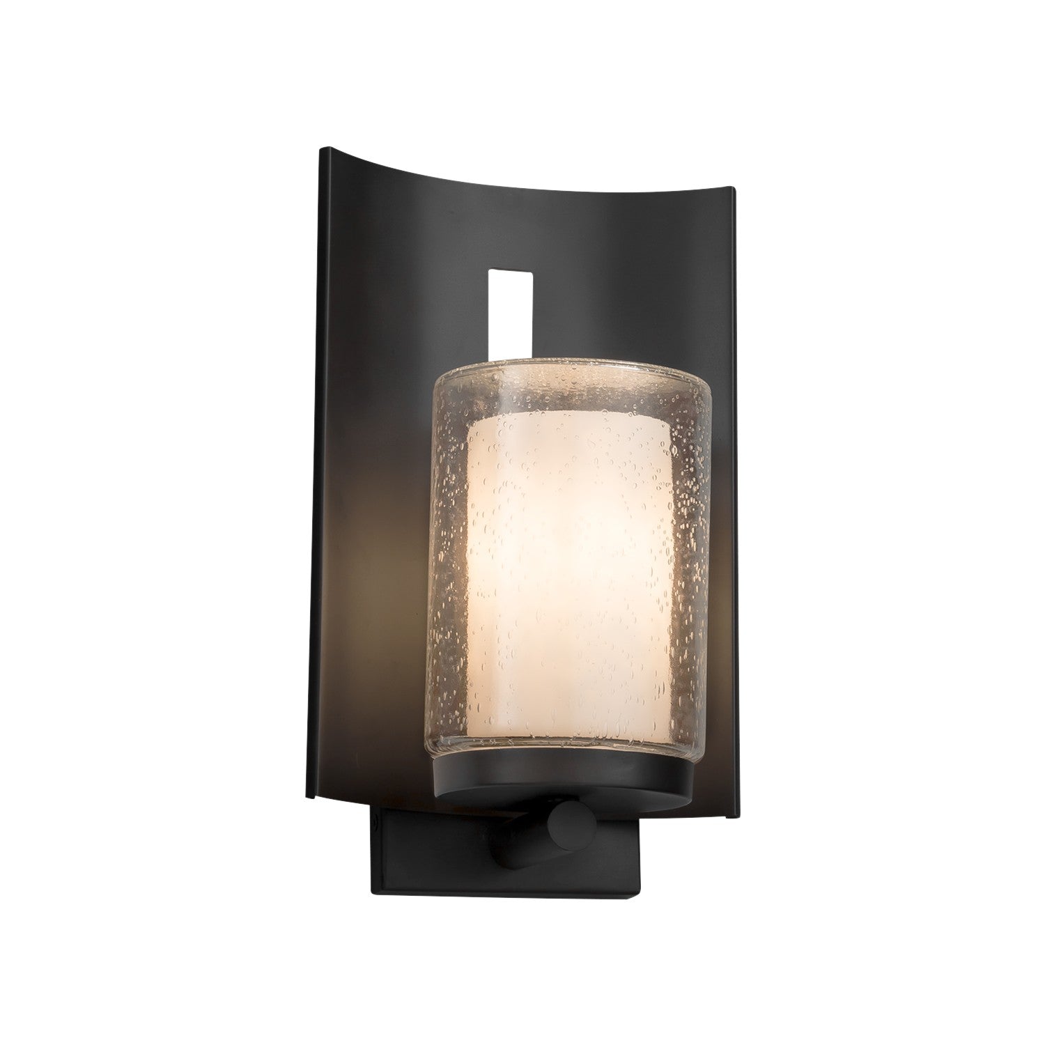 Justice Designs - CLD-7591W-10-MBLK - One Light Outdoor Wall Sconce - Clouds - Matte Black