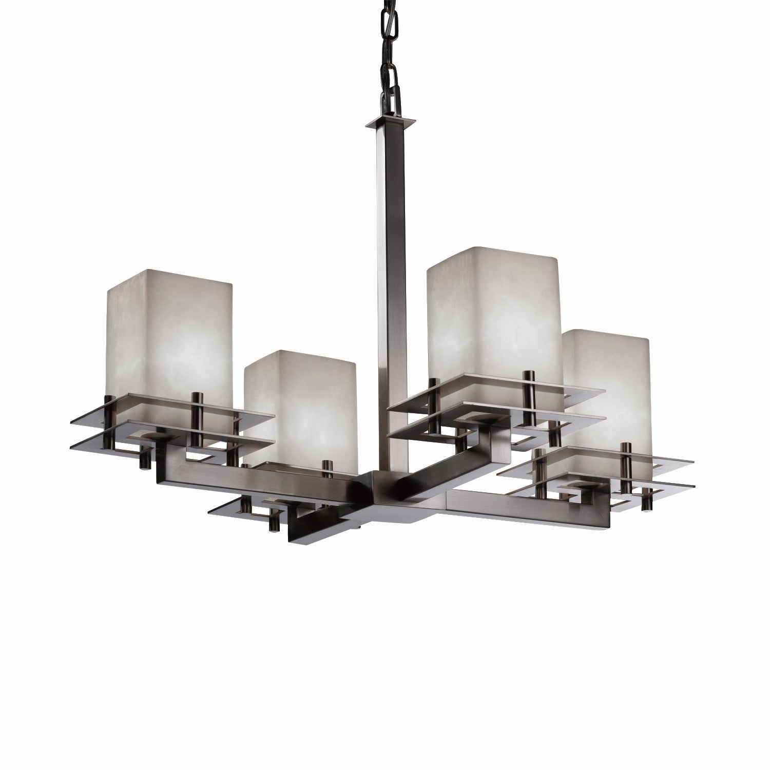 Justice Designs - CLD-8100-15-NCKL-LED4-2800 - LED Chandelier - Clouds - Brushed Nickel