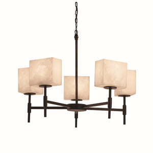 Justice Designs - CLD-8410-55-DBRZ - Five Light Chandelier - Clouds - Dark Bronze