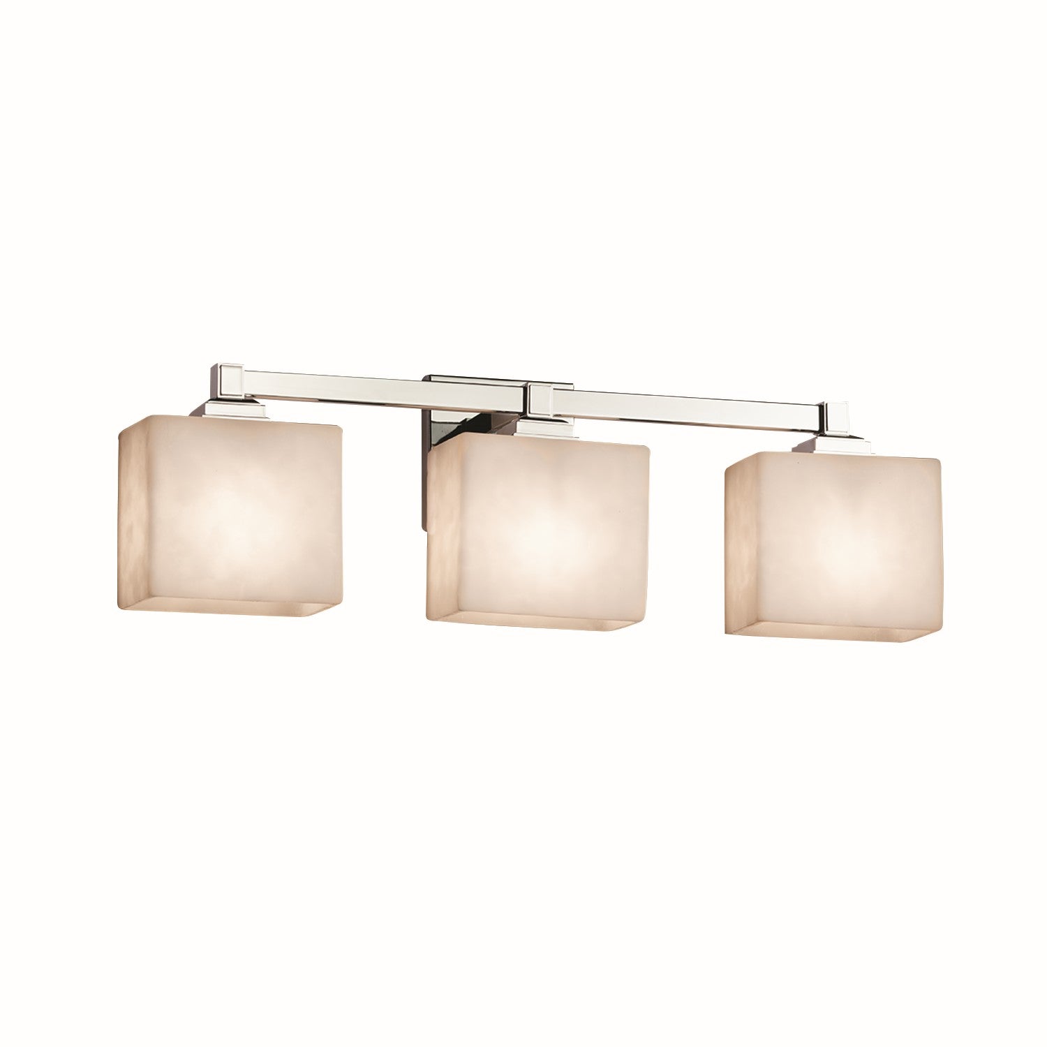 Justice Designs - CLD-8433-55-CROM - Three Light Bath Bar - Clouds - Polished Chrome