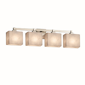 Justice Designs - CLD-8434-55-NCKL - Four Light Bath Bar - Clouds - Brushed Nickel