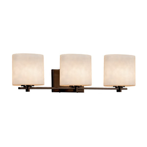 Justice Designs - CLD-8443-30-DBRZ - Three Light Bath Bar - Clouds - Dark Bronze