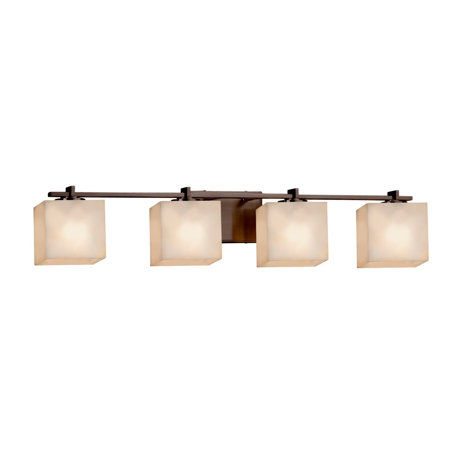 Justice Designs - CLD-8444-55-NCKL - Four Light Bath Bar - Clouds - Brushed Nickel