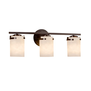 Justice Designs - CLD-8453-10-DBRZ - Three Light Bath Bar - Clouds - Dark Bronze