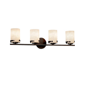 Justice Designs - CLD-8454-10-DBRZ - Four Light Bath Bar - Clouds - Dark Bronze