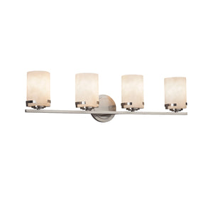 Justice Designs - CLD-8454-10-NCKL - Four Light Bath Bar - Clouds - Brushed Nickel