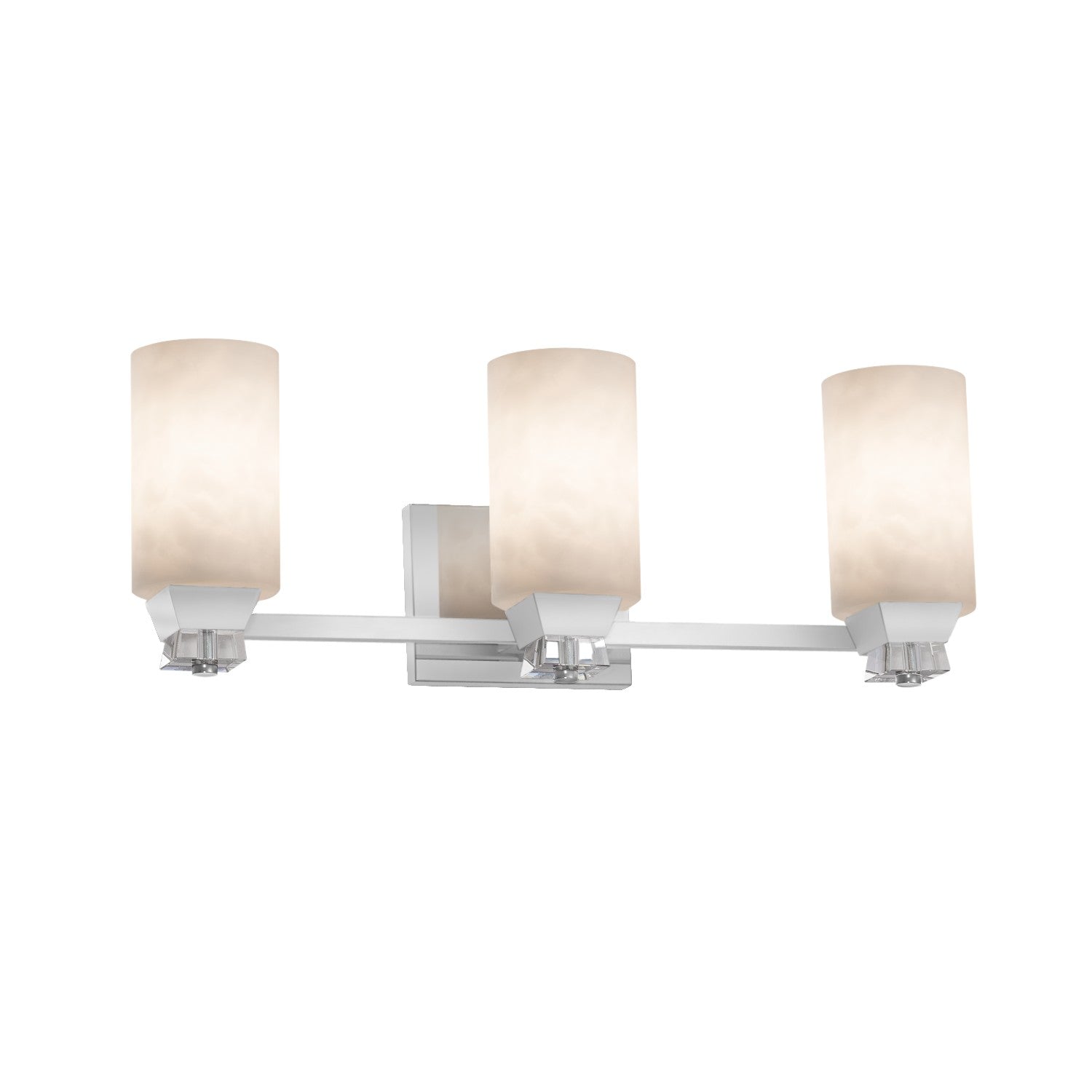 Justice Designs - CLD-8473-10-CROM - Three Light Bath Bar - Clouds - Polished Chrome