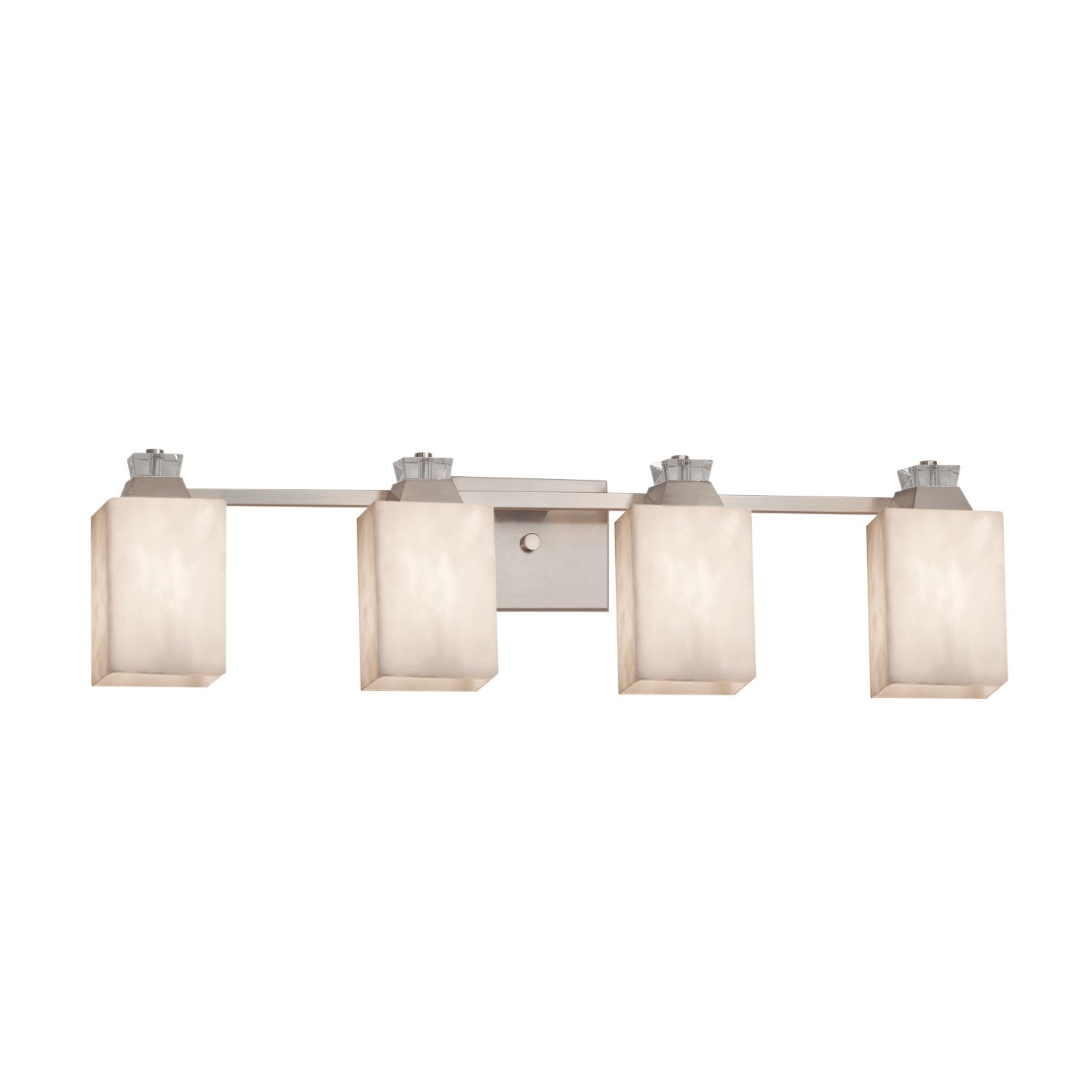 Justice Designs - CLD-8474-15-NCKL - Four Light Bath Bar - Clouds - Brushed Nickel