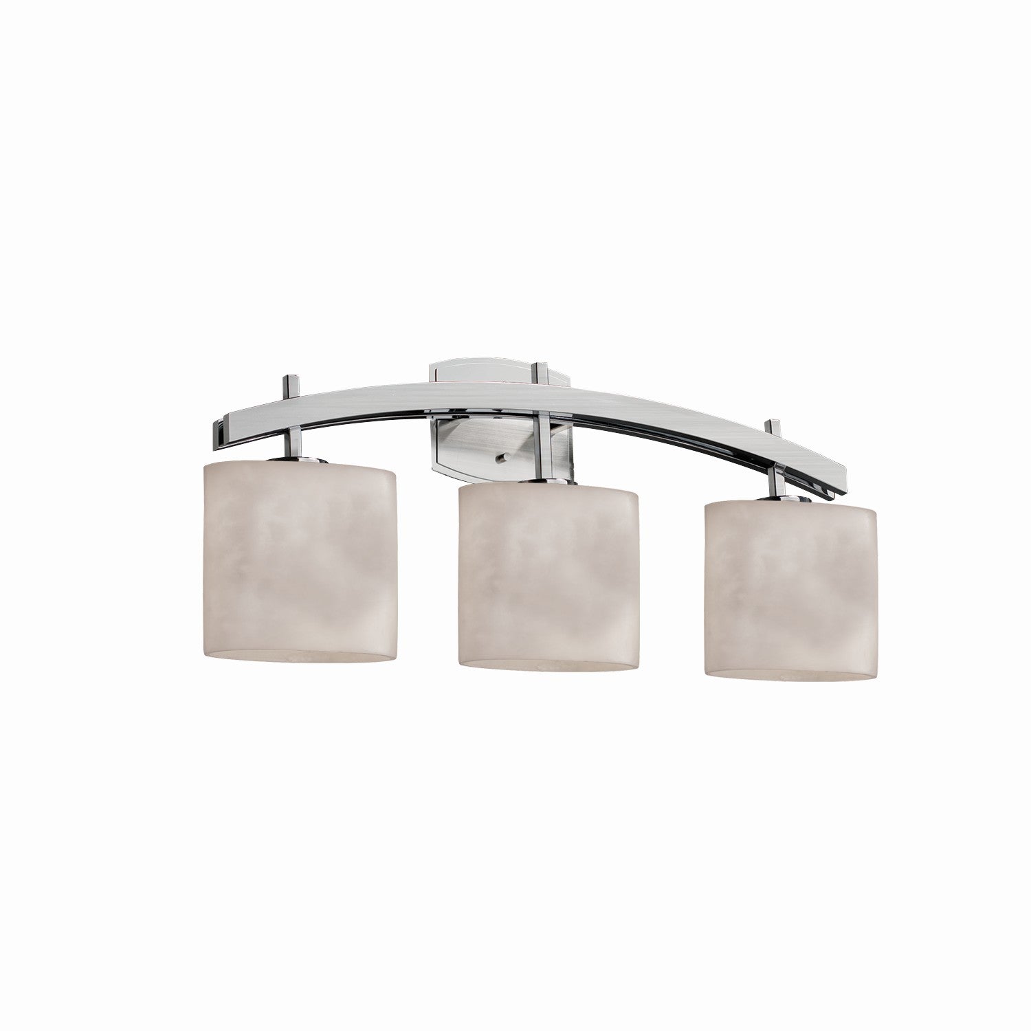 Justice Designs - CLD-8593-30-NCKL - Three Light Bath Bar - Clouds - Brushed Nickel