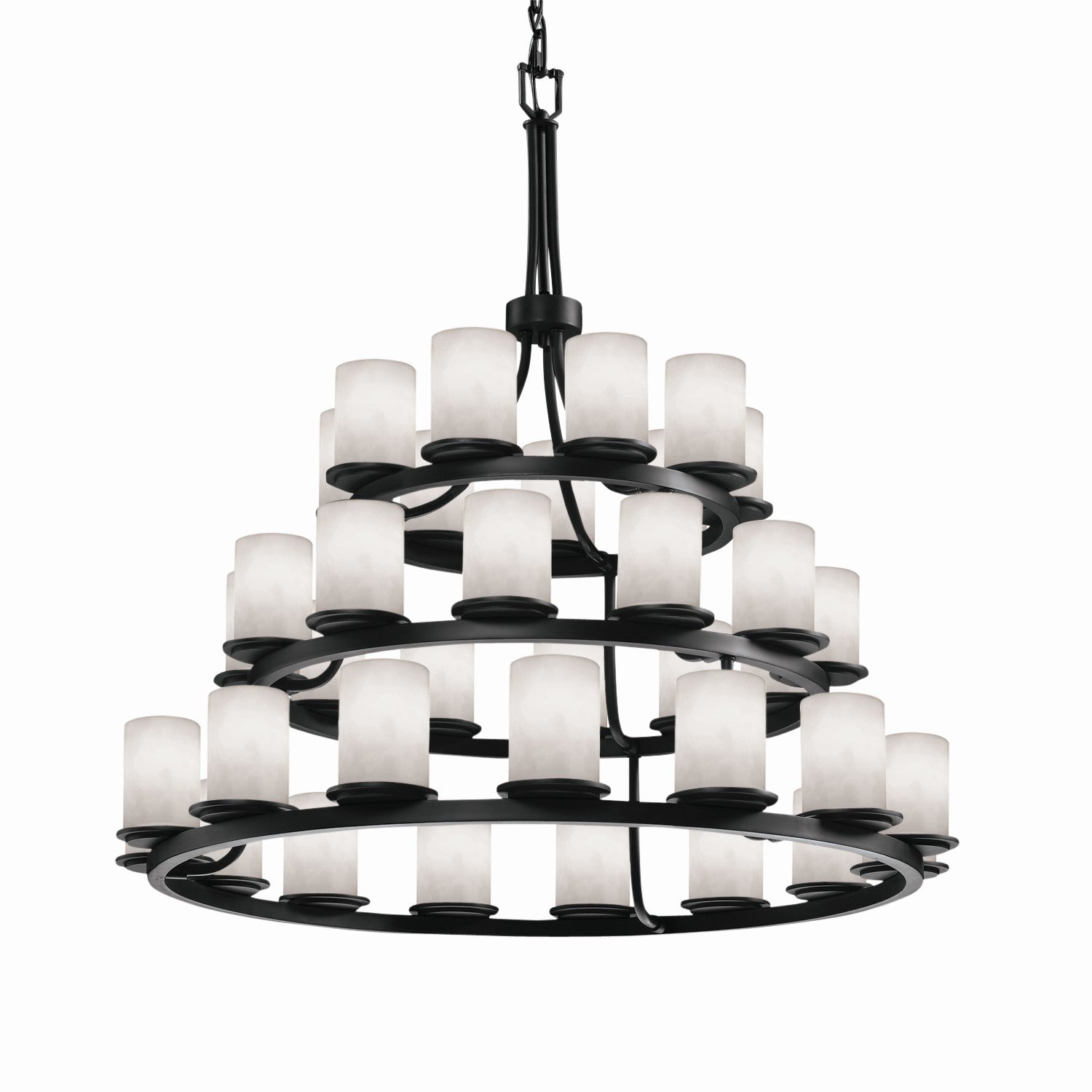 Justice Designs - CLD-8712-10-MBLK - 36 Light Chandelier - Clouds - Matte Black