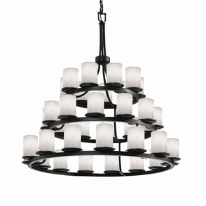 Justice Designs - CLD-8712-10-MBLK - 36 Light Chandelier - Clouds - Matte Black