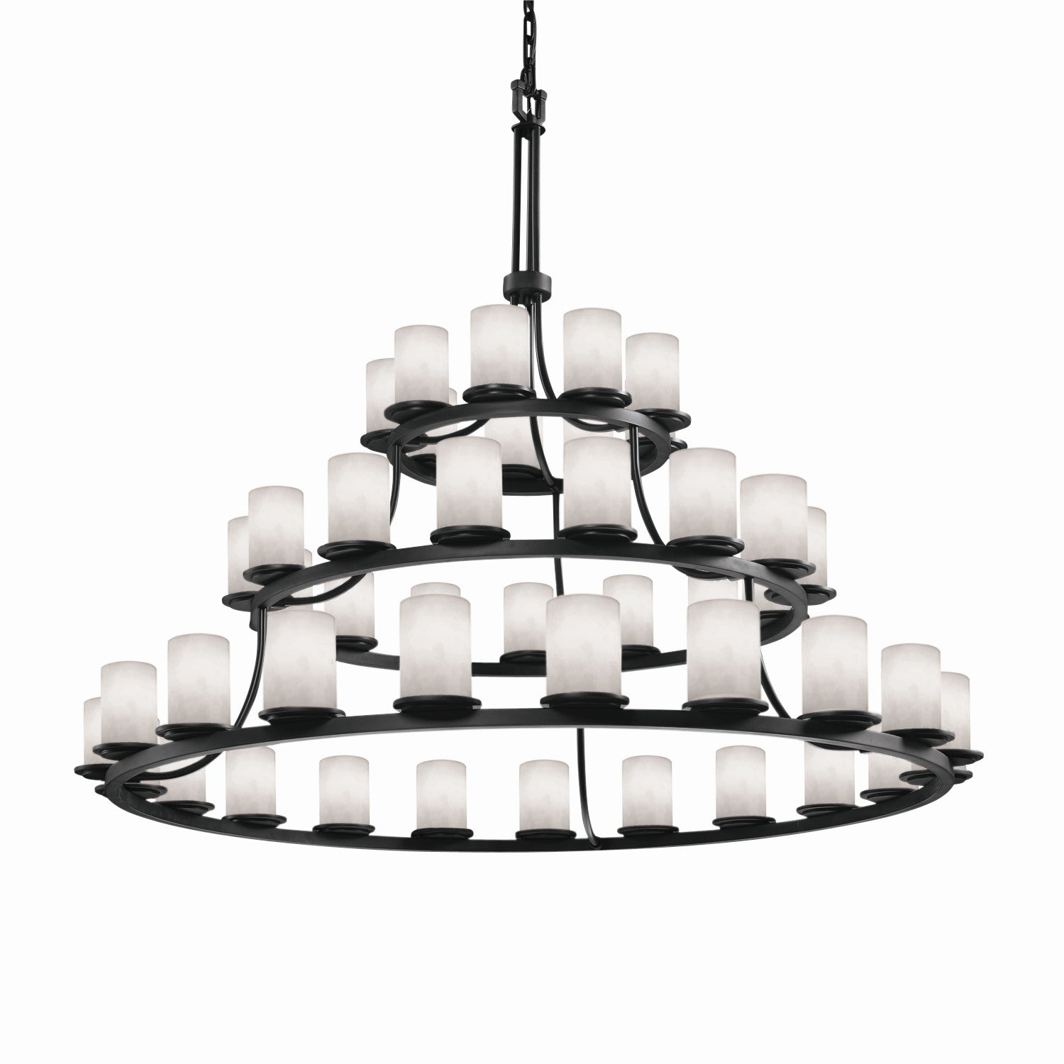 Justice Designs - CLD-8714-10-MBLK - 45 Light Chandelier - Clouds - Matte Black