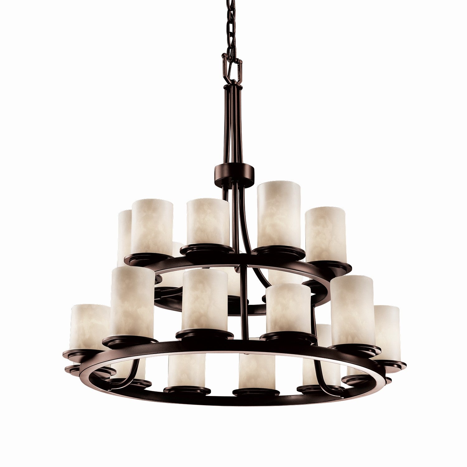 Justice Designs - CLD-8767-10-DBRZ - 21 Light Chandelier - Clouds - Dark Bronze