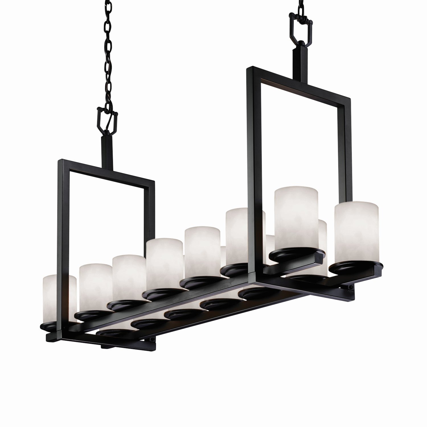 Justice Designs - CLD-8769-10-MBLK - 14 Light Chandelier - Clouds - Matte Black