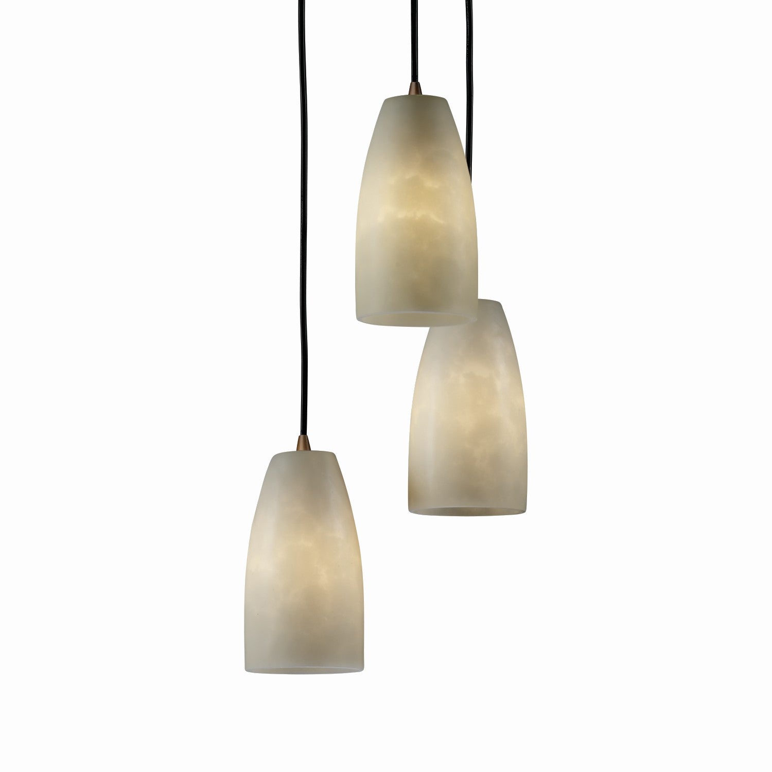 Justice Designs - CLD-8864-28-DBRZ - Three Light Pendant - Clouds - Dark Bronze