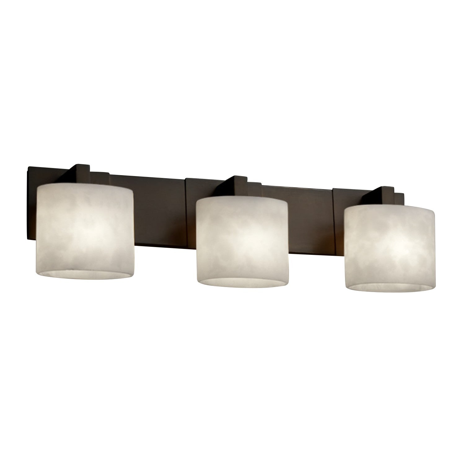 Justice Designs - CLD-8923-30-DBRZ - Three Light Bath Bar - Clouds - Dark Bronze