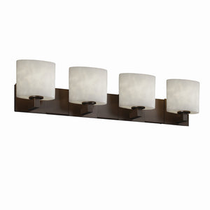 Justice Designs - CLD-8924-30-DBRZ - Four Light Bath Bar - Clouds - Dark Bronze