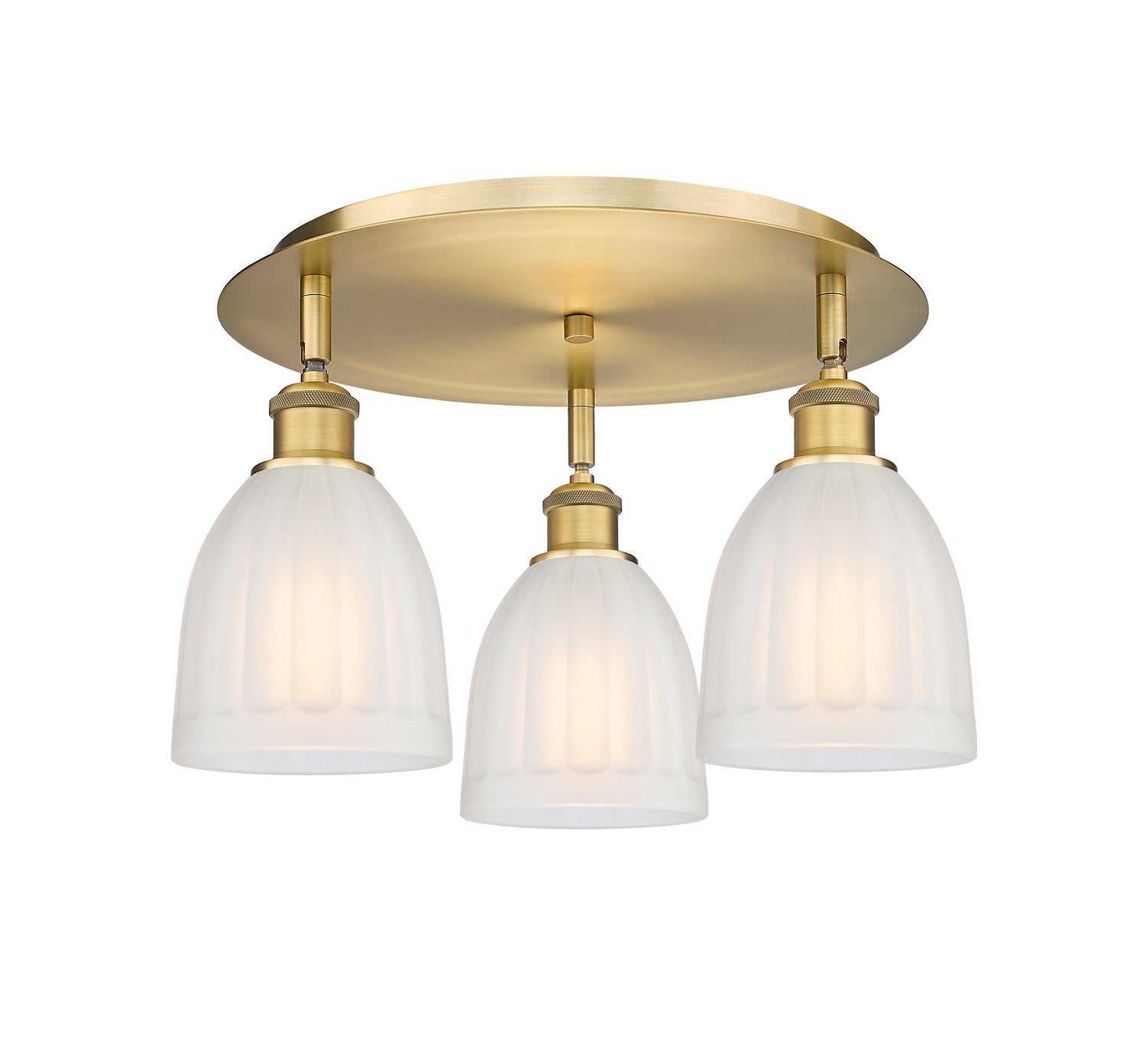 Innovations - 516-3C-BB-G441 - Three Light Flush Mount - Downtown Urban - Brushed Brass