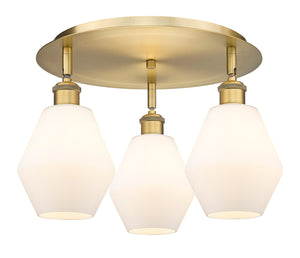 Innovations - 516-3C-BB-G651-6 - Three Light Flush Mount - Downtown Urban - Brushed Brass